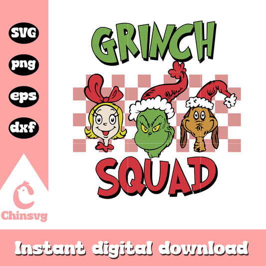 Grinch squad christmas day svg, the grinch movie svg