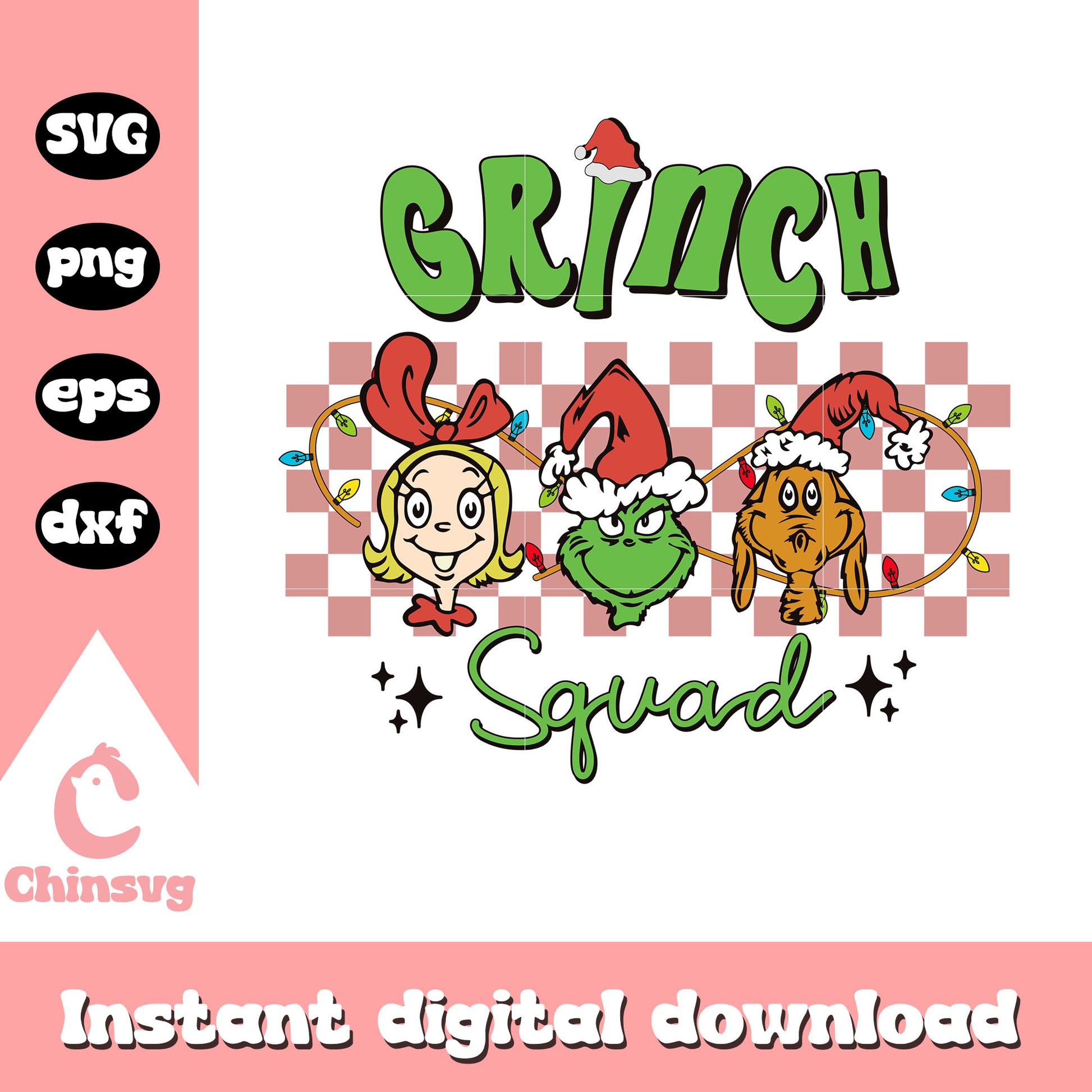 Grinch squad grinch and friends svg, the grinch cast svg