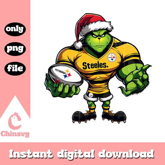 Grinch steelers santa hat png, pittsburgh steelers logo png