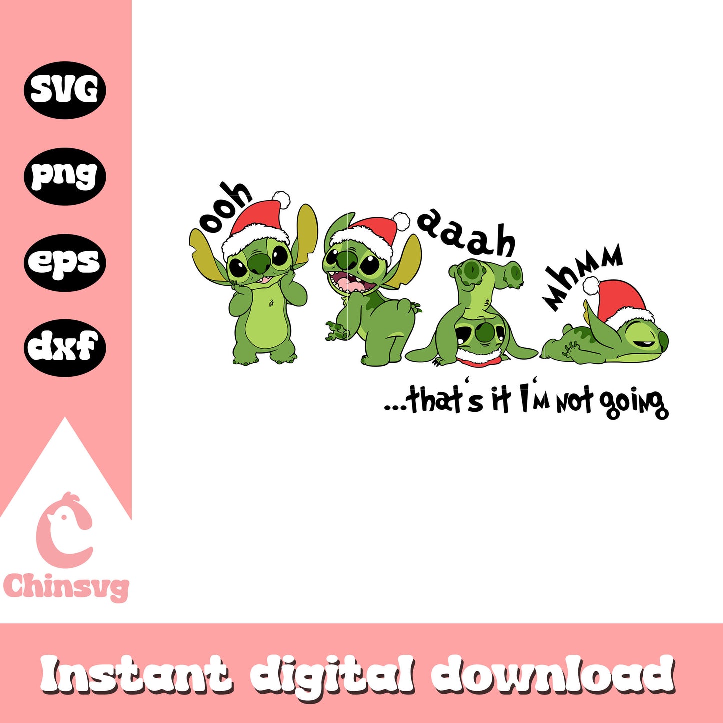 Grinch stitch that's it i'mnot going svg, grinch character svg