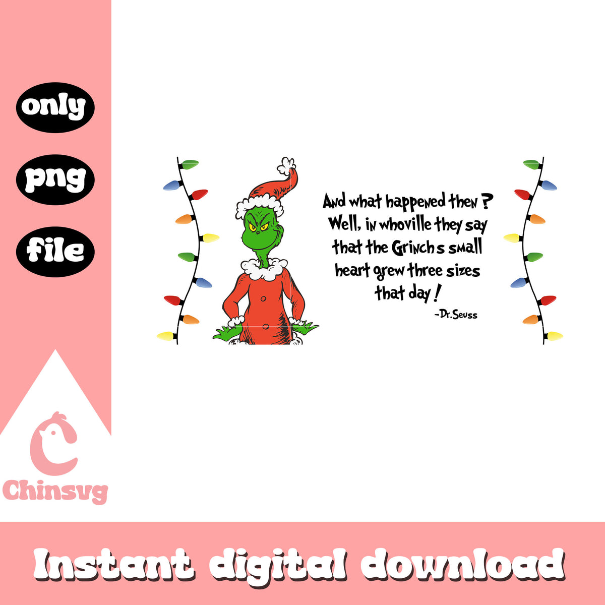 Grinch what happened then quotes design png, green grinch png