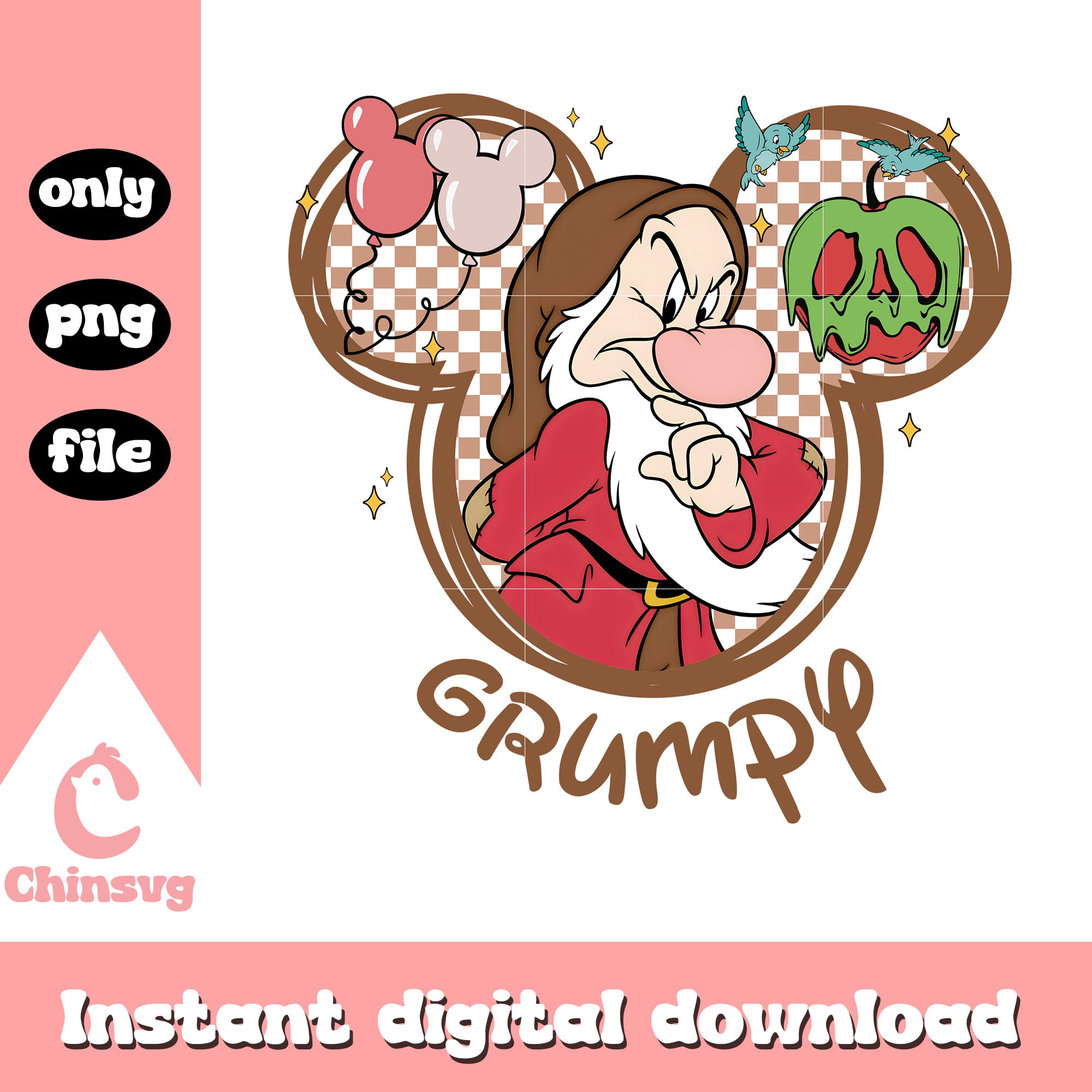 Grumpy character micky head png, snow white and the seven dwarfs png ...