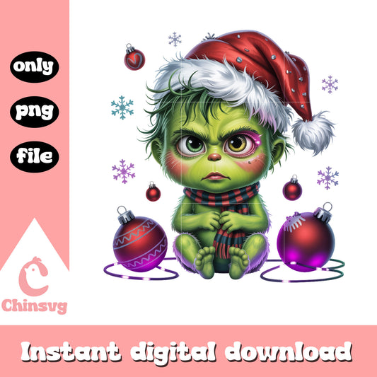 Grumpy grinch christmas ornaments png, the grinch animated png
