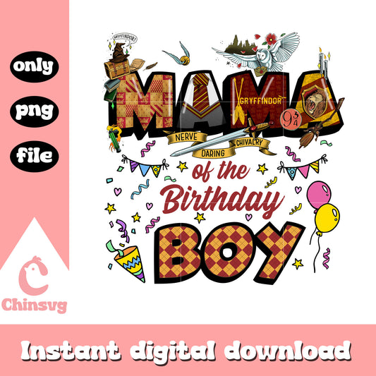 Gryffindor mama of the birthday boy png, mama png, harry potter png