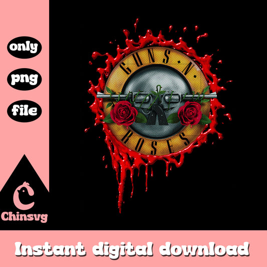 Guns n' roses logo design png, rock band png, logo design png