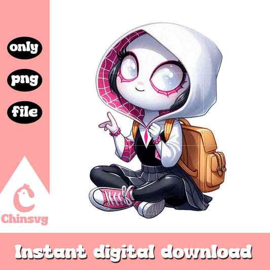 Gwen stacy spider superhero marvel back to school png, school shooting today png