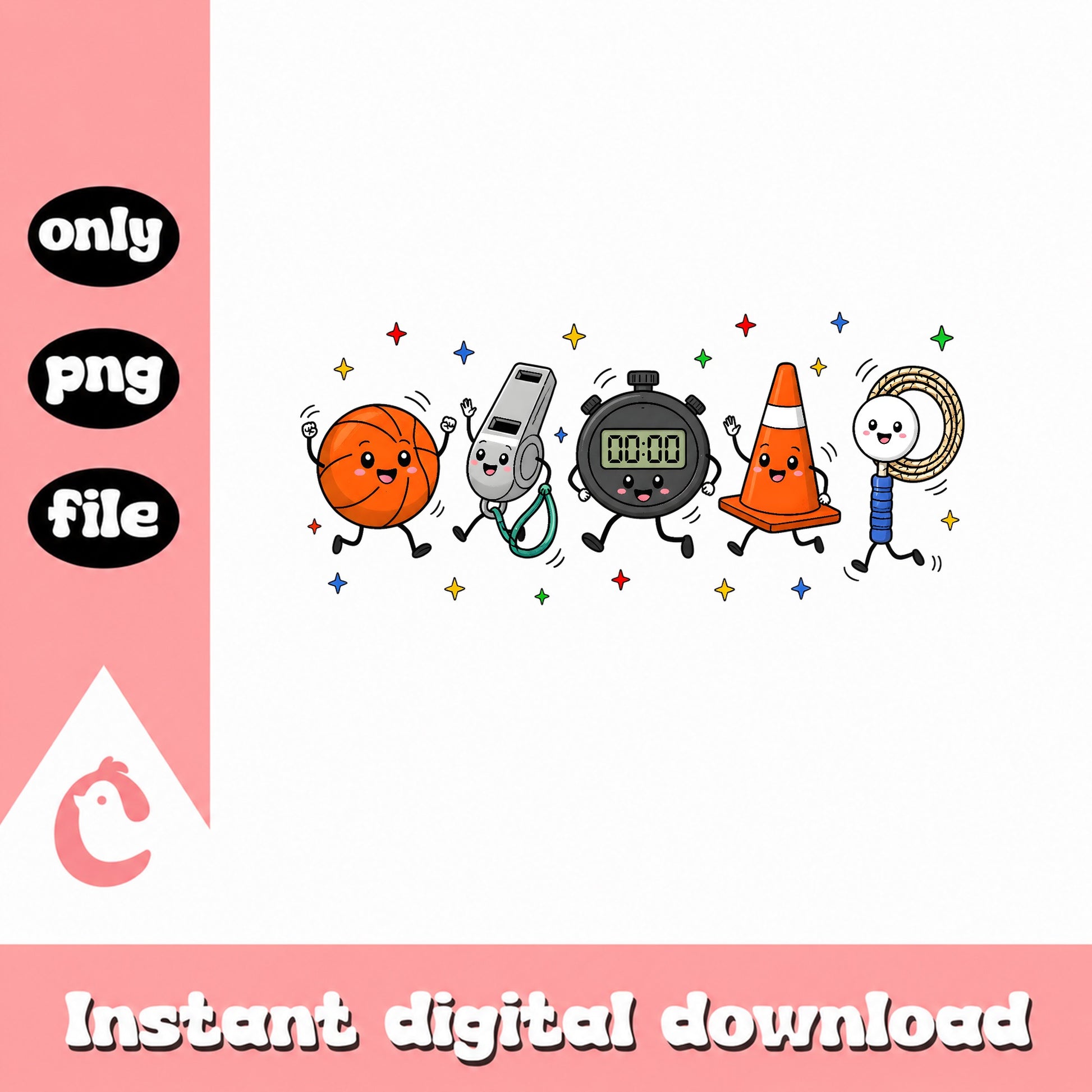Gym Equipment Clipart PNG, Cute Sports Fitness, Kawaii PNG