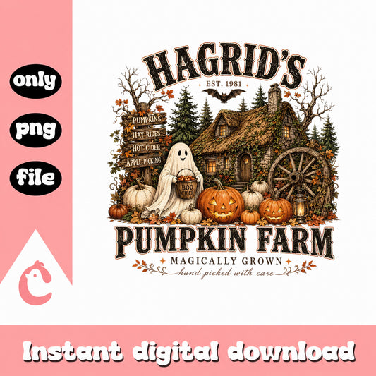 Hagrid's Pumpkin Farm Halloween PNG, Ghost PNG, Halloween PNG