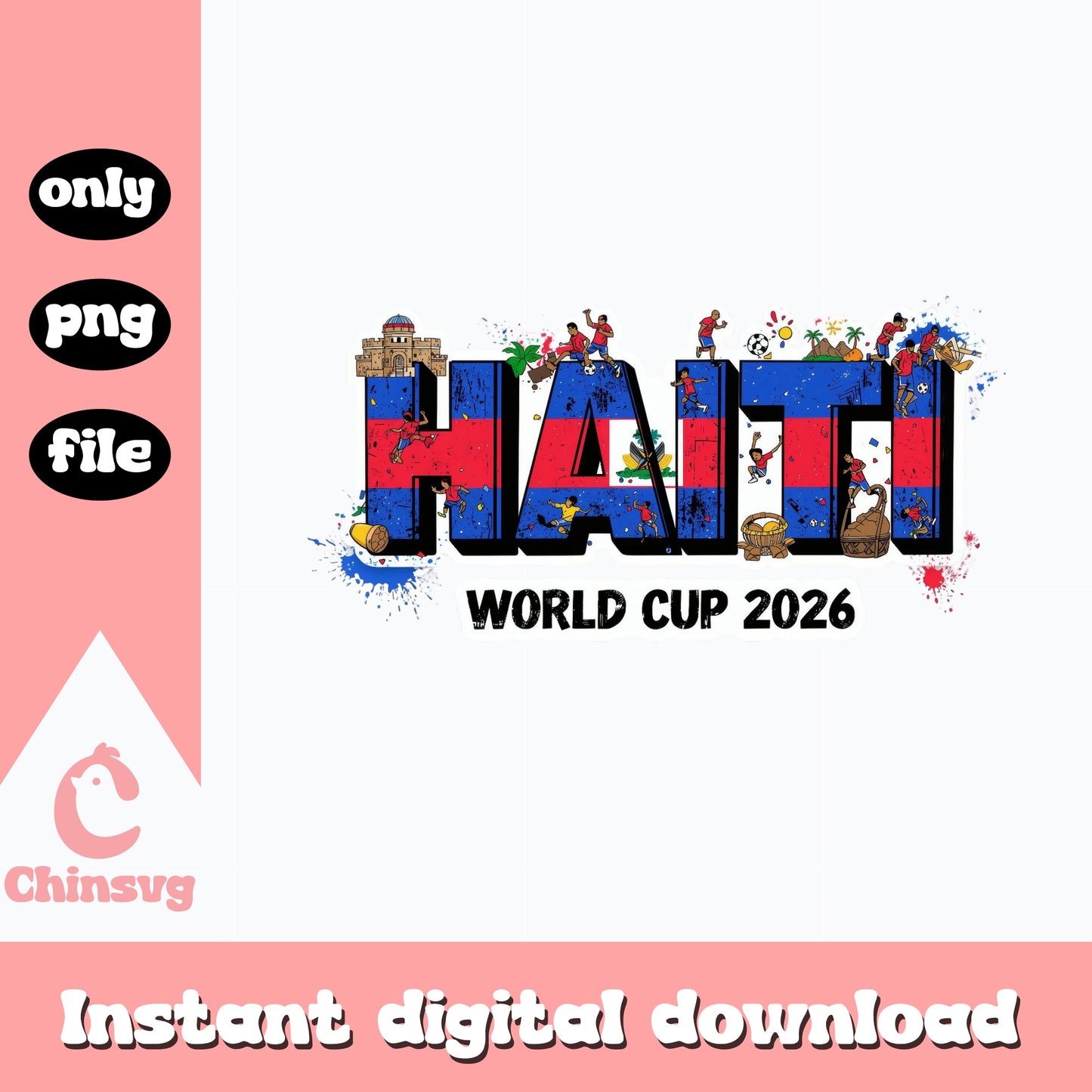 Haiti World Cup 2026 PNG, Haiti Soccer PNG, Football PNG