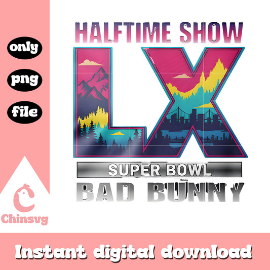 Halftime show super bowl bad bunny design png,  bad bunny concert png