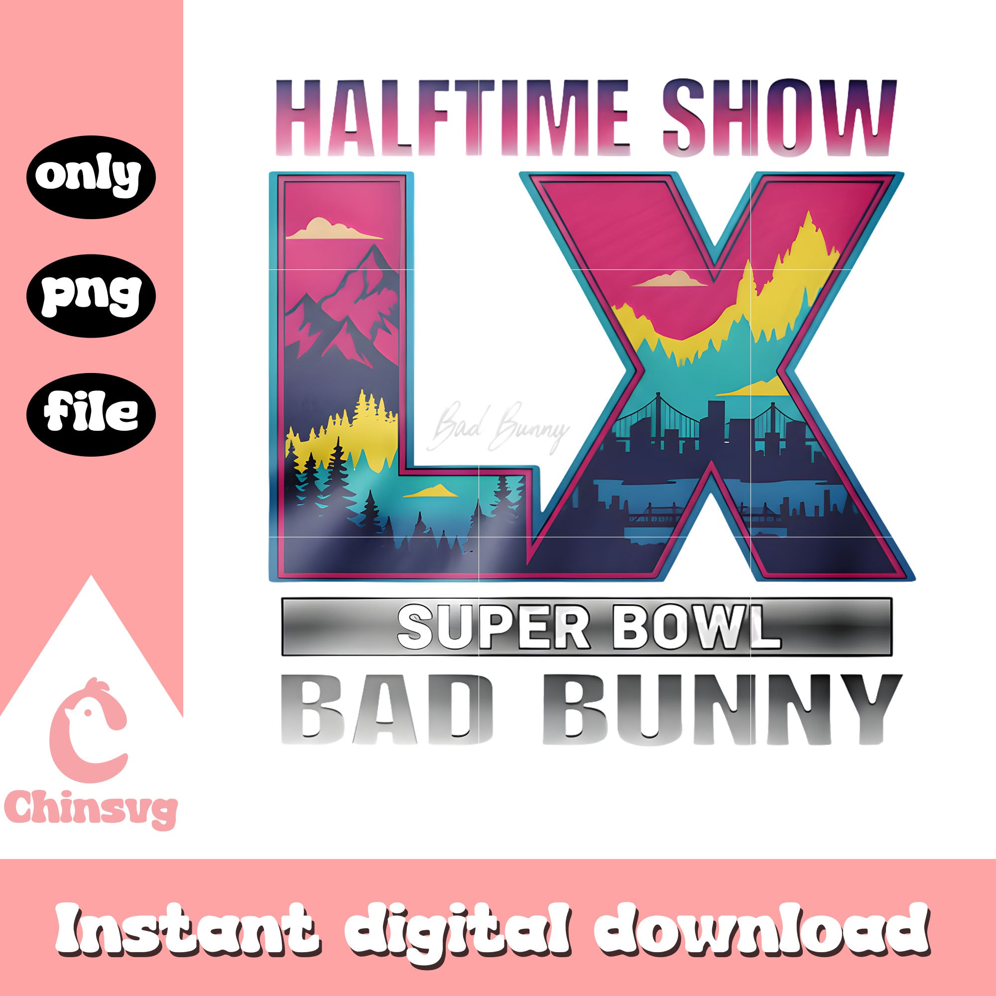 Halftime show super bowl badbunny png, super bowl halftime png – Chinsvg