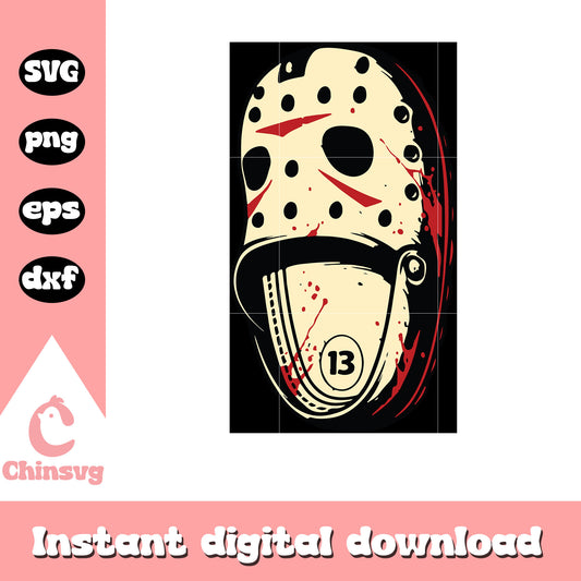 Halloween Jason shoes voorhees crocs svg, horror movie svg