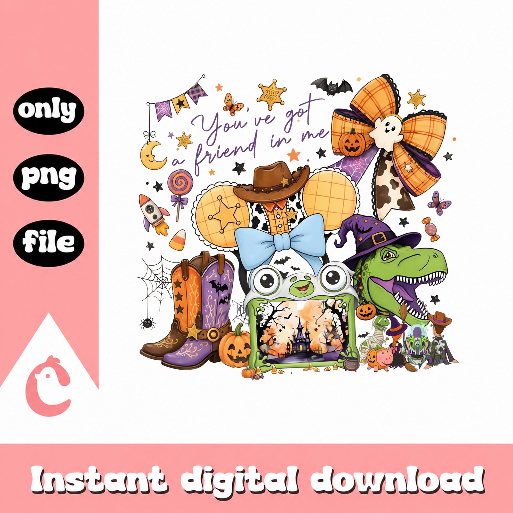 Halloween Clipart Bundle PNG, Toy Story Inspired, Spooky PNG