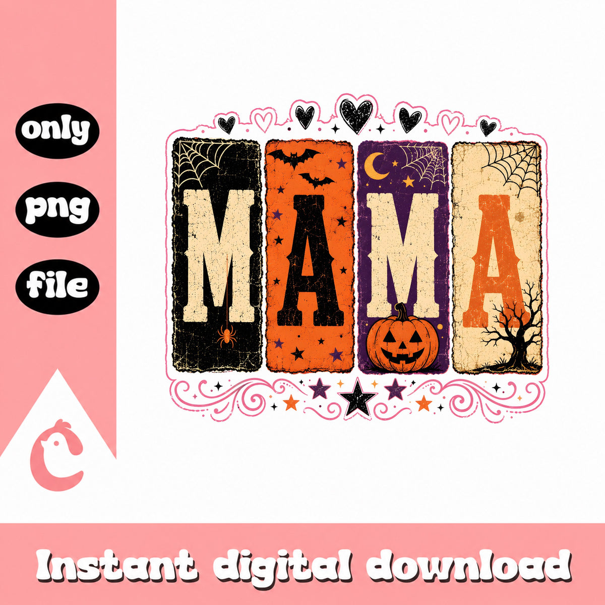 Halloween Mama PNG, Spooky Mom Shirt Design, Halloween PNG