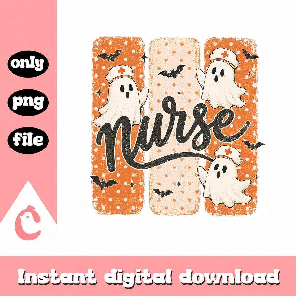 Halloween Nurse Ghost PNG, Spooky Nurse PNG, Halloween PNG