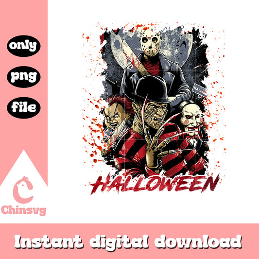 Halloween all horror characters png, characters in rocky horror png