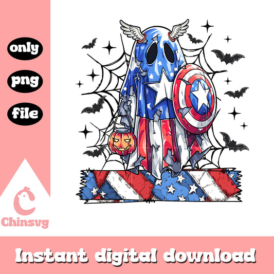 Halloween captain america hand pumpkin design png, captain america marvel png