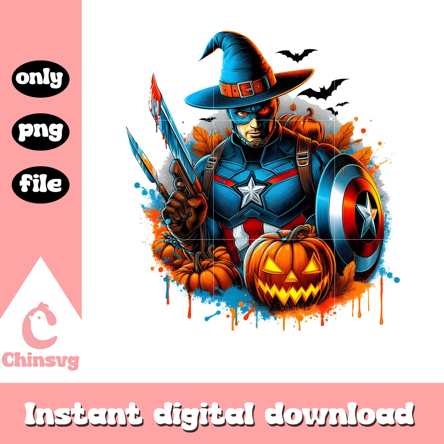 Halloween captain america witch graphic png, captain america avengers png