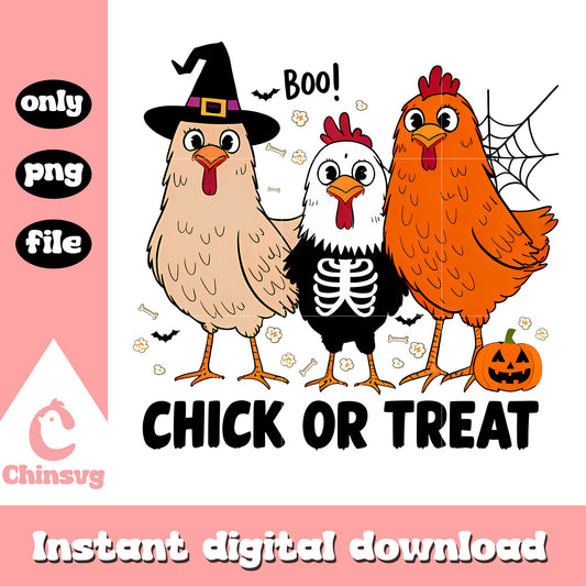 Halloween chick or treat design png, halloween costumes png