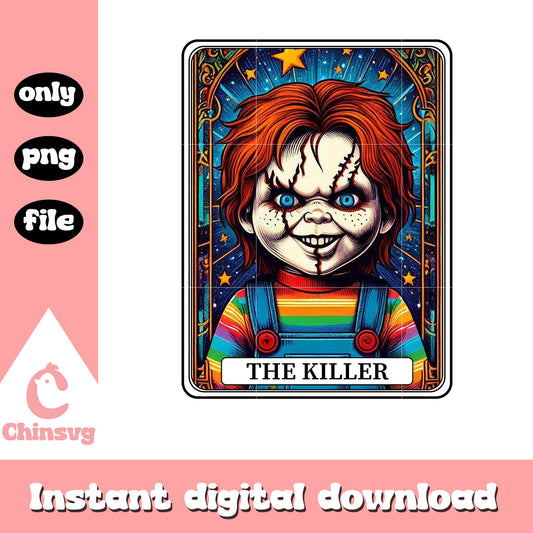 Halloween chucky  tarot card png, killing eve cast png