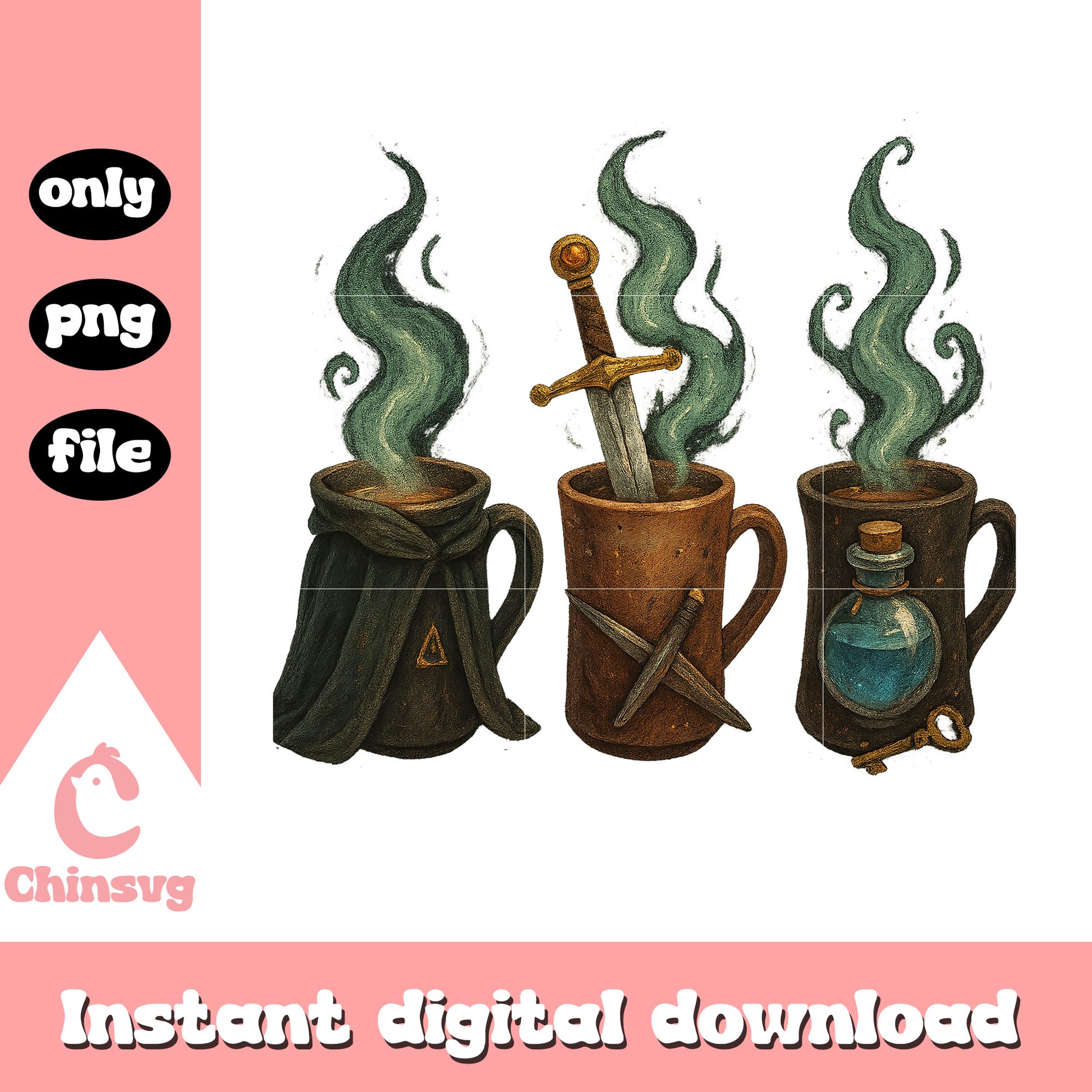 Halloween cups decorations design png, happy halloween png