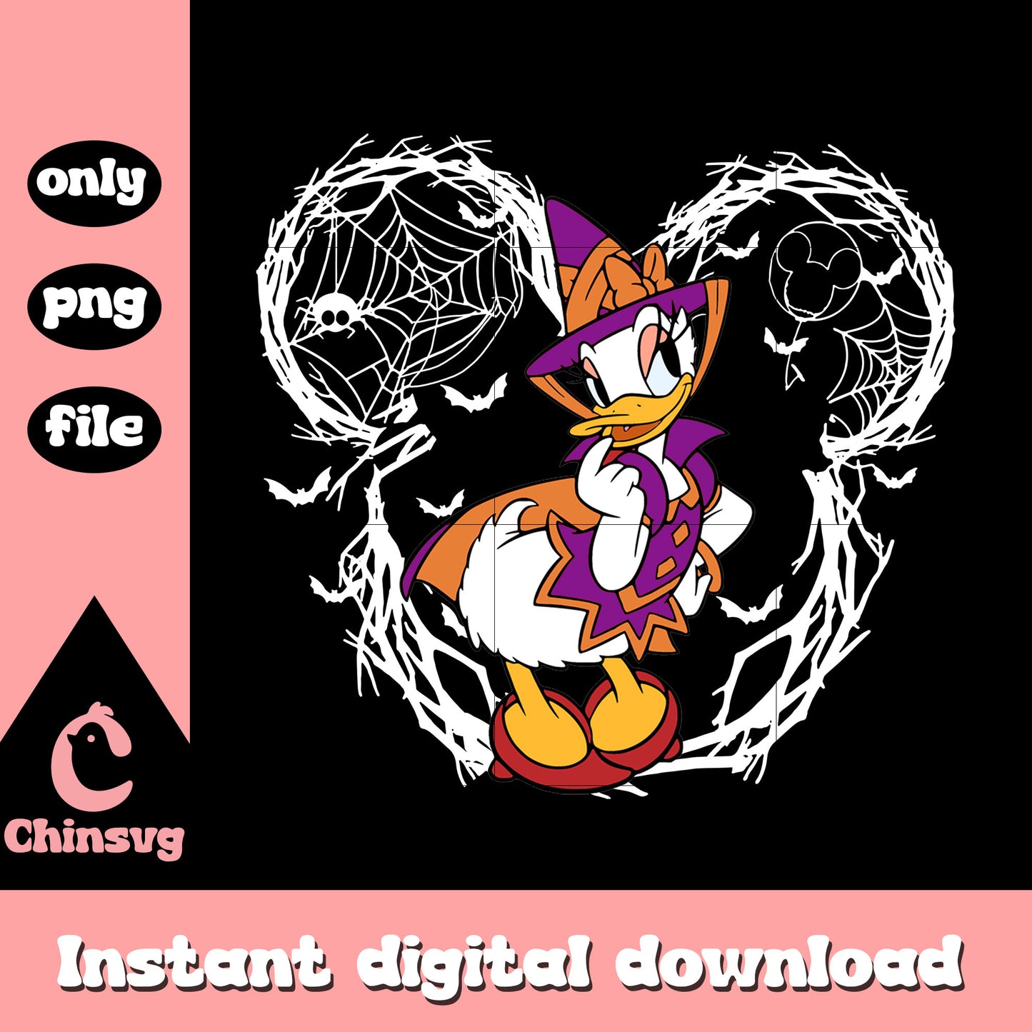 Halloween daisy design png, daisy disney png, disney png
