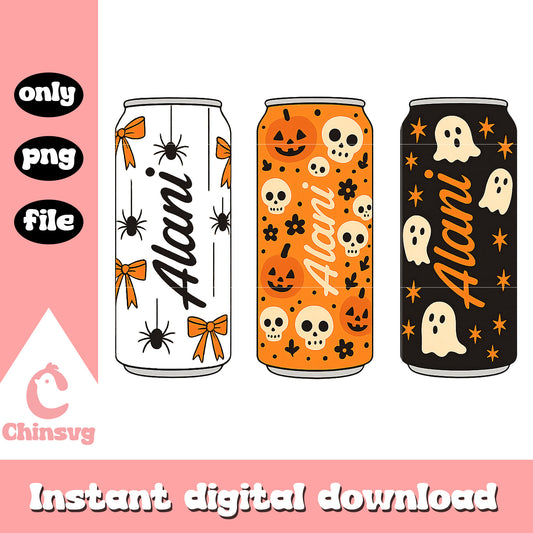 Halloween energy drink can design png, halloween season png