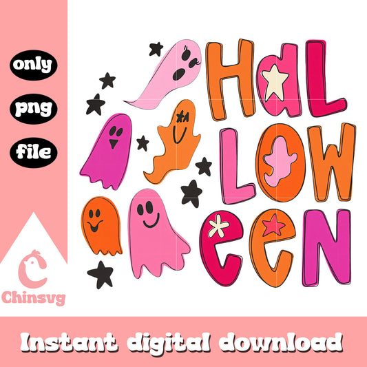 Halloween ghost design png, spooky season png, cute ghost png