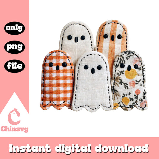 Halloween ghost handmade design png, halloween decor png