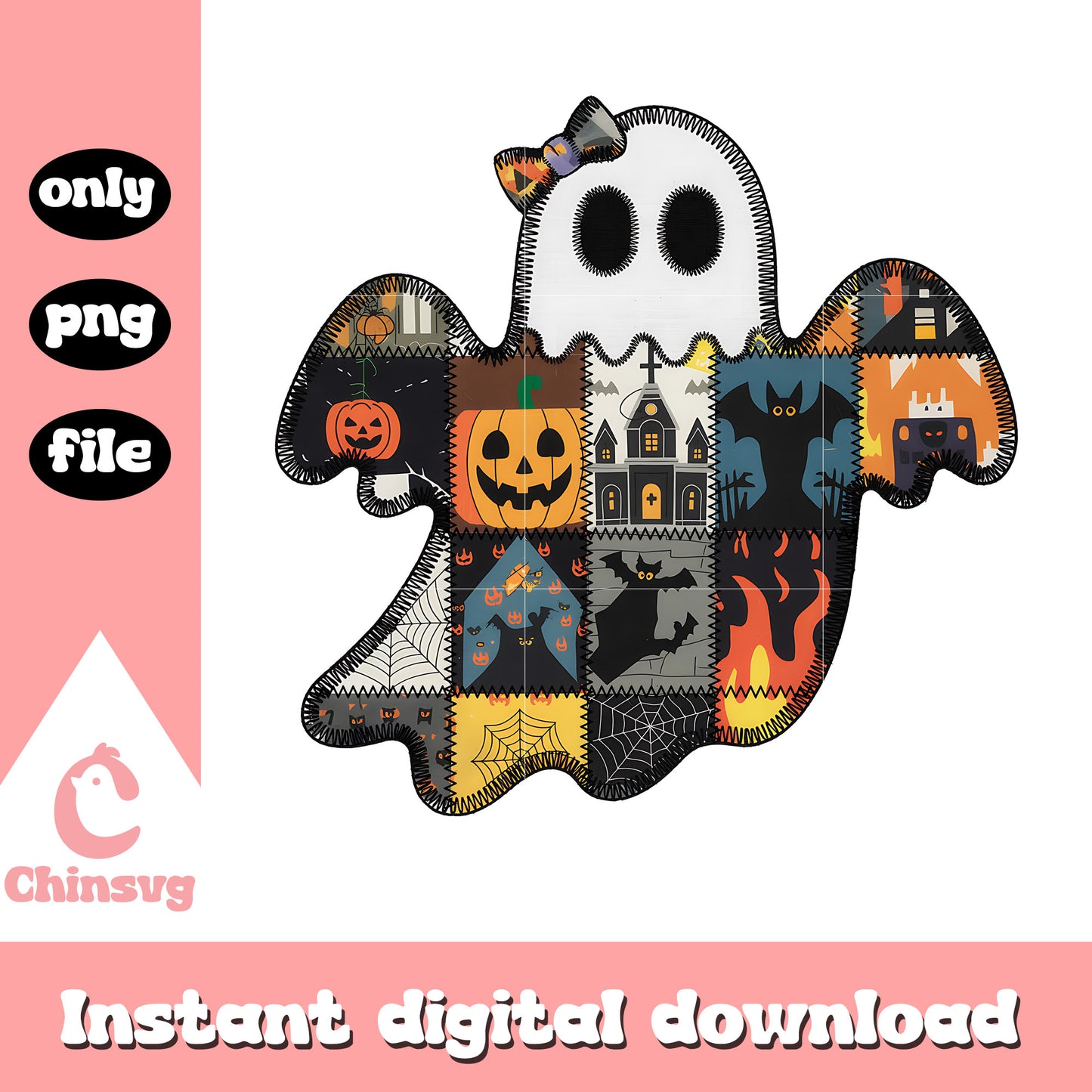 Halloween ghost horror nights design png, ghost png