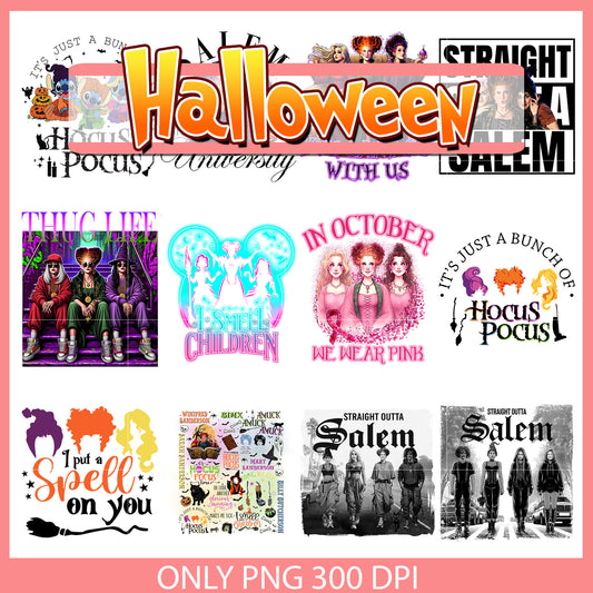 Halloween hocus pocus bundle png, halloween hocus pocus​ png