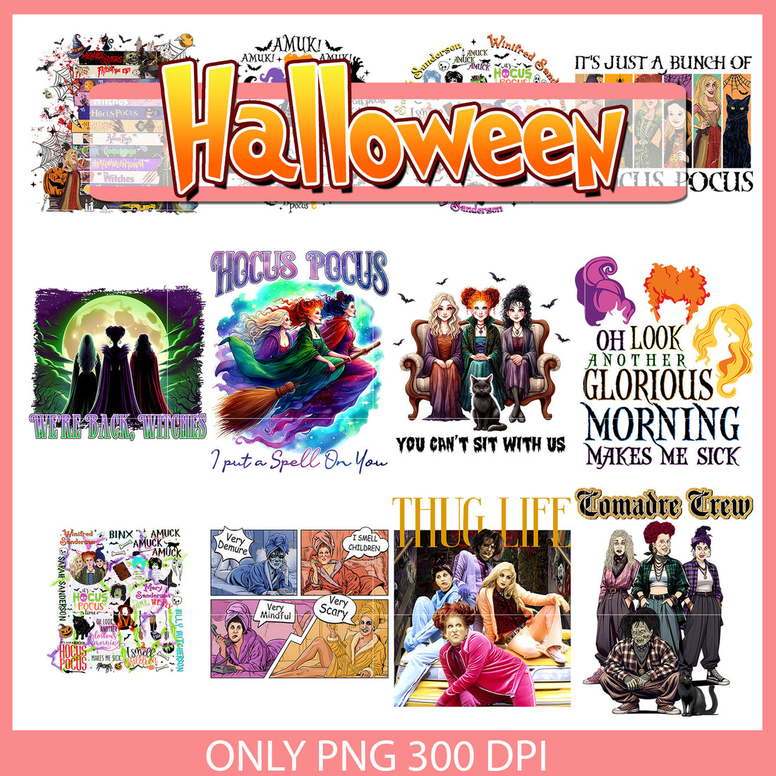 Dsign Pocus Halloween hocus pocus design bundle png, hocus pocus halloween png ...