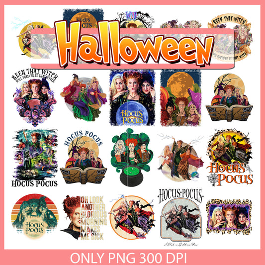Halloween hocus pocus movie bundle png, hocus pocus cartoon​ png