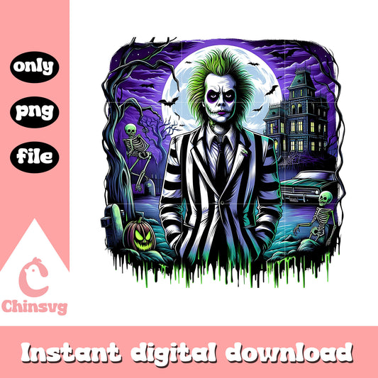 Halloween holiday beetlejuice design png, halloween beetlejuice png