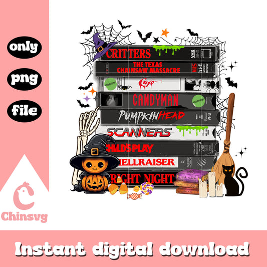 Halloween horror book design png, book club png