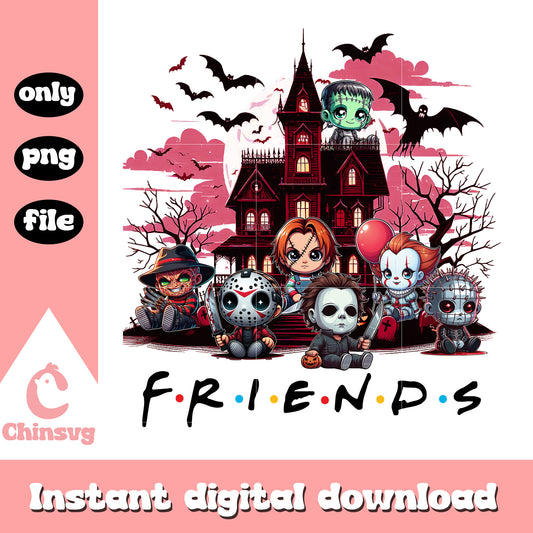 Halloween horror friends characters png, halloween town png