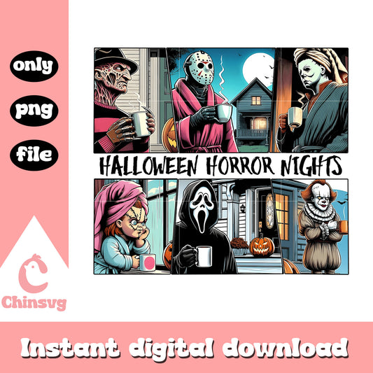Halloween horror nights the killers design png, clipart halloween png