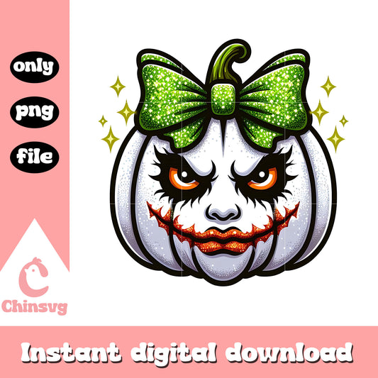 Halloween joker pumpkin design png, halloween joker png
