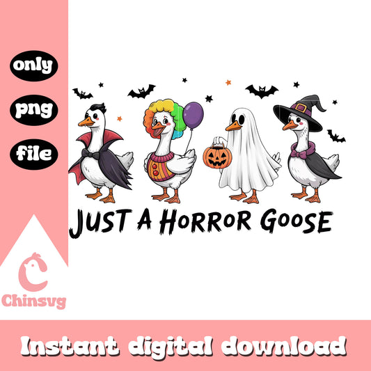 Halloween just a horror goose design png, halloween clipart png
