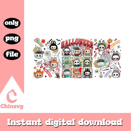 Halloween labubu dolls design png, halloween vibes png