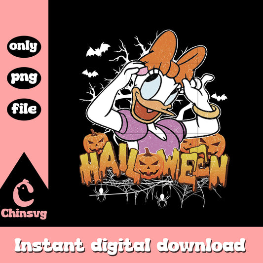 Halloween logo daisy disney png, halloween disney film png