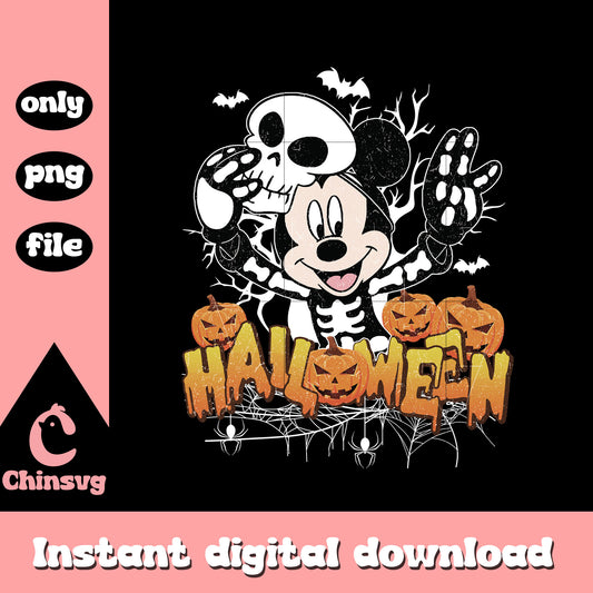 Halloween logo mickey disney png, disney movies halloween png