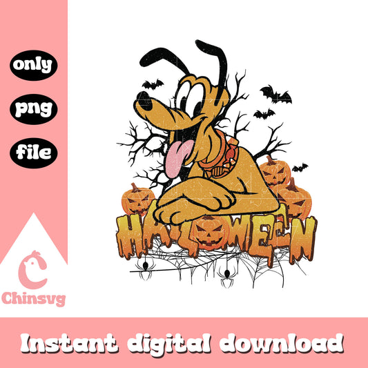 Halloween logo pluto disney png, disney channel halloween movies png