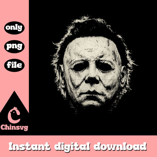 Halloween michael myers face design png, halloween holiday png