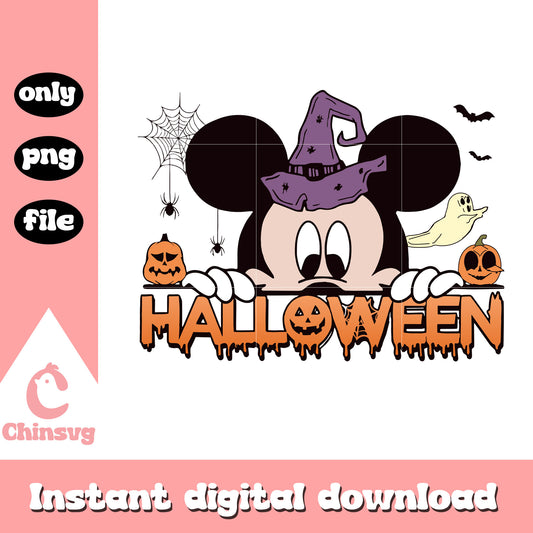Halloween mickey witch hat png, happy halloween png, disney halloween png