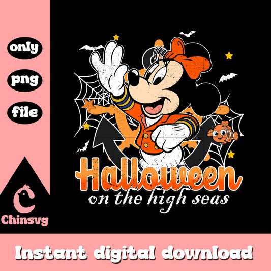 Halloween on the high seas minnie design png, disney minnie png