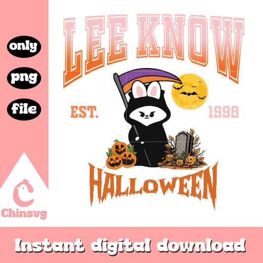 Halloween poster lee know character png, halloween spirits png