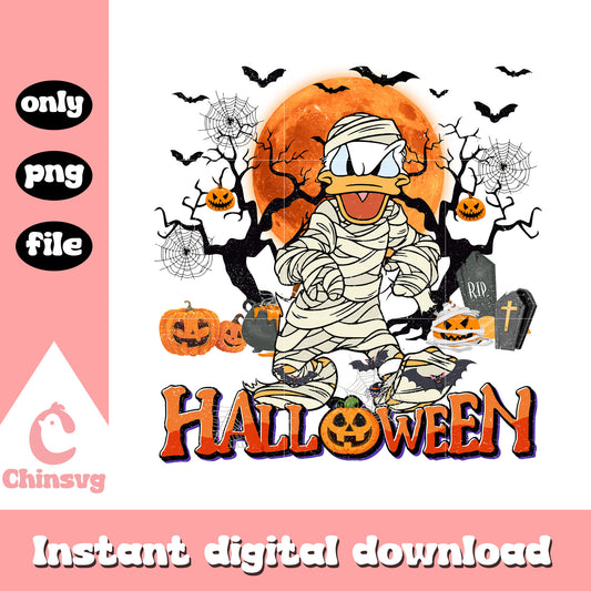 Halloween pumpkin donald duck png, donald duck halloween png