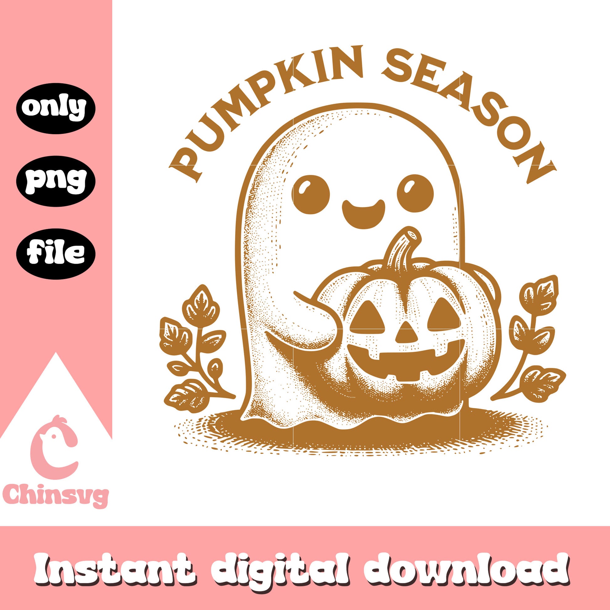 Halloween pumpkin season png, halloween ghost png