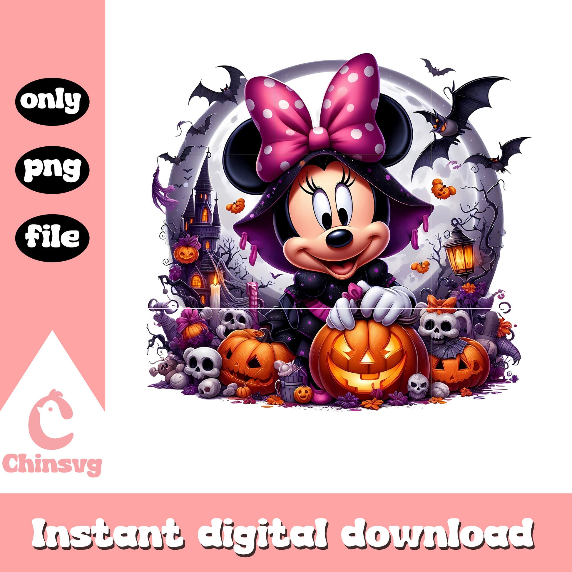 Halloween pumpkin witch minnie mouse dinsey png, minnie mouse png